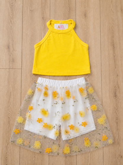 Sunshine Daisy Tulle Duo