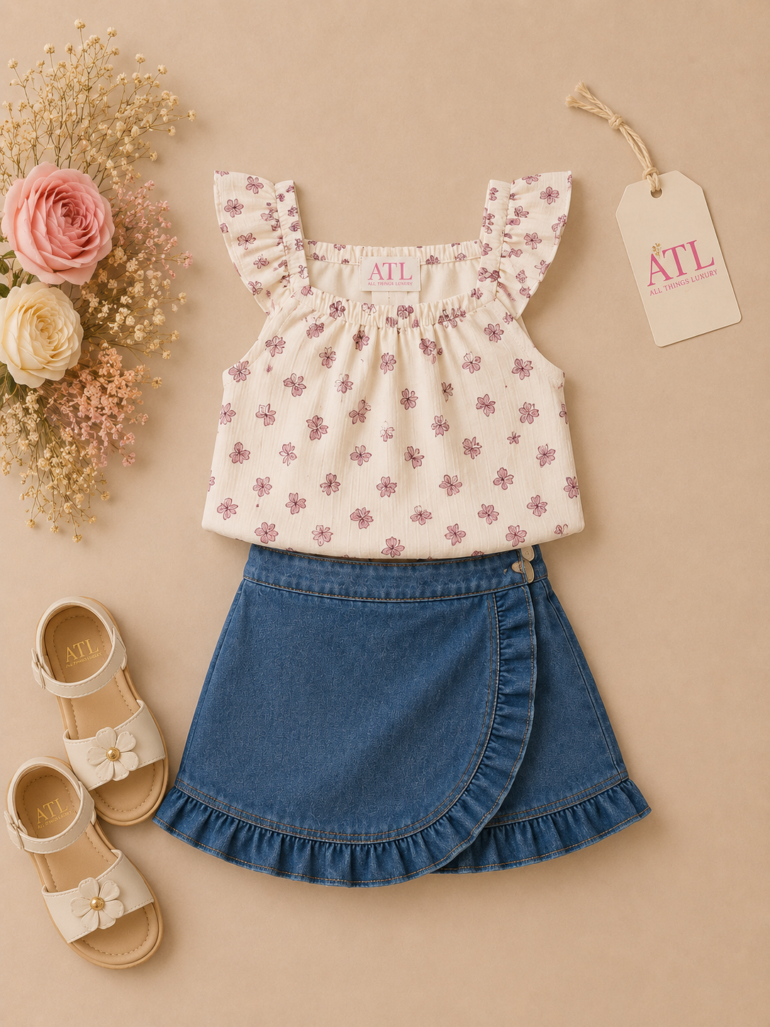 Denim Darling Skort Set