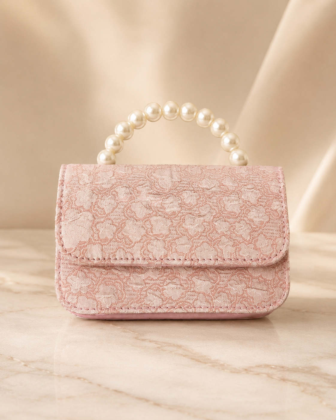 Mini Pearl Floral Purse