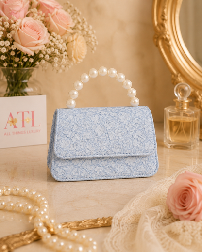 Mini Pearl Floral Purse