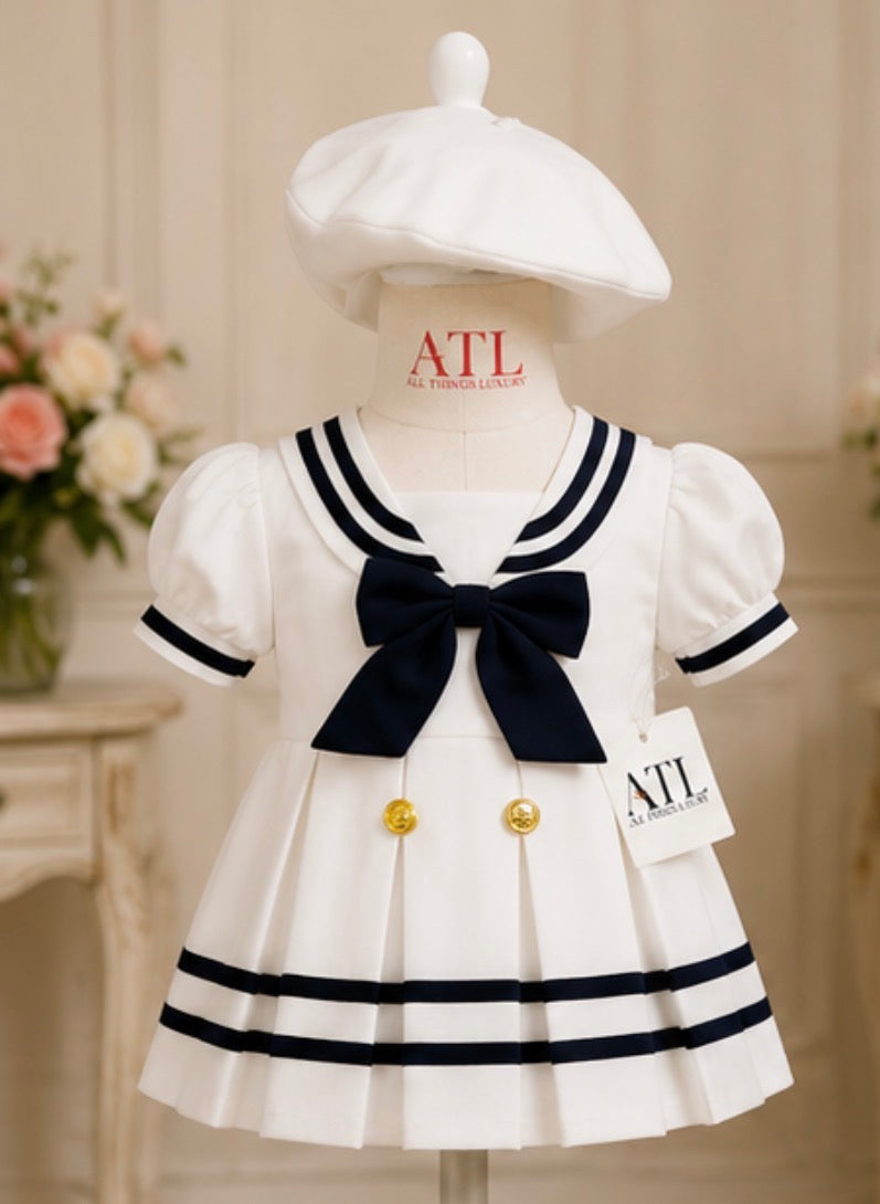 Buckingham Dress - White
