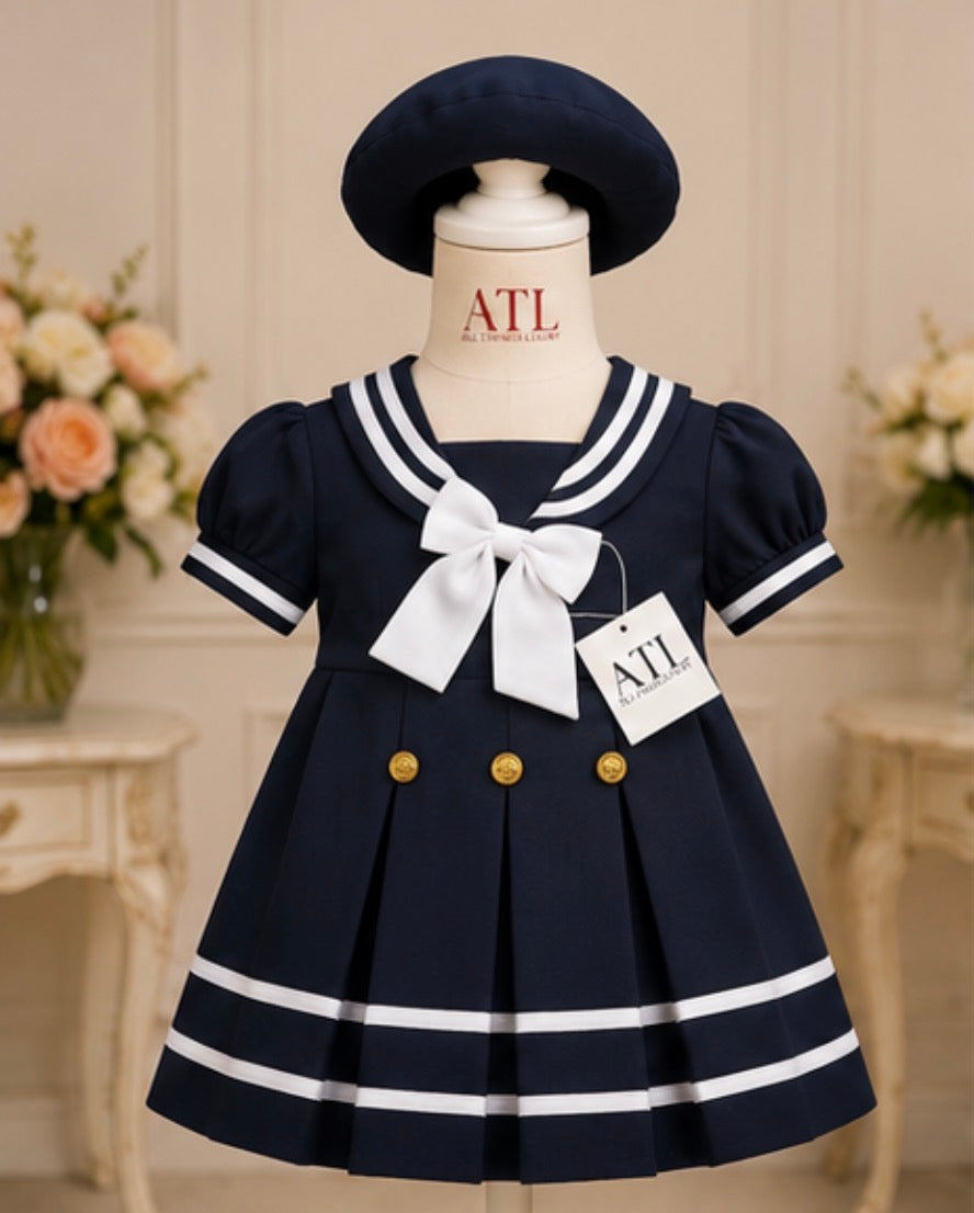Buckingham Dress - Navy